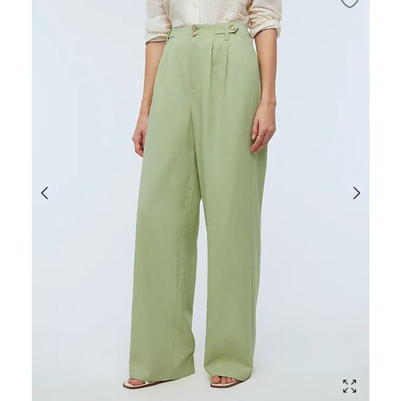 Madewell Pants - Madewell The Harlow Wide Leg Full Length Pant Green Size 0 New